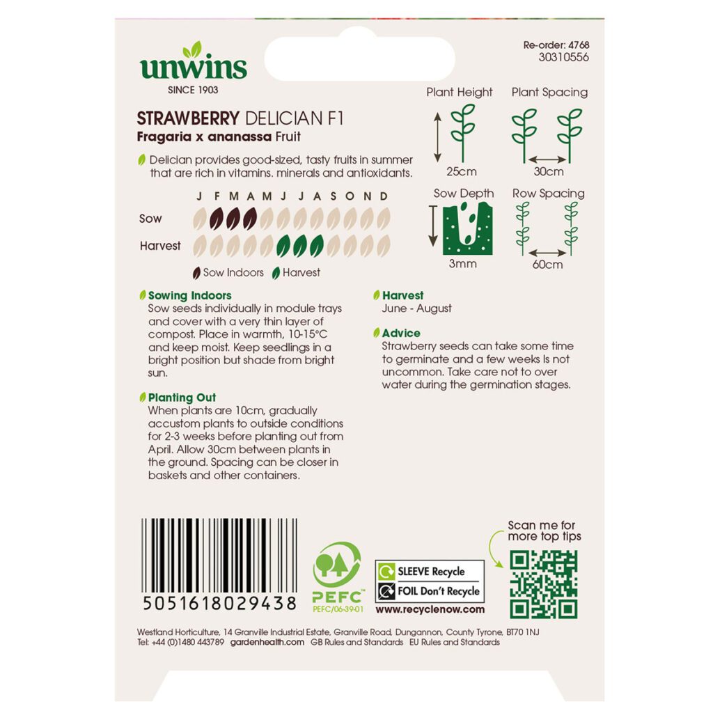 Unwins Strawberry Delician Seeds 5051618029438 2